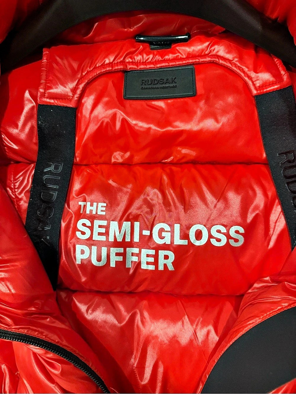 Rudsak The Semi-Gloss Puffer Red Puffer Jacket Like New - Picture 2 of 6